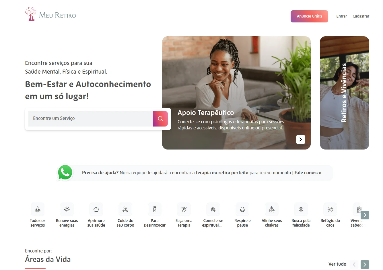 Print da home do site Meuretiro