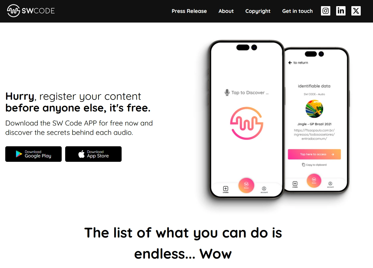 Print da home do site SWCode